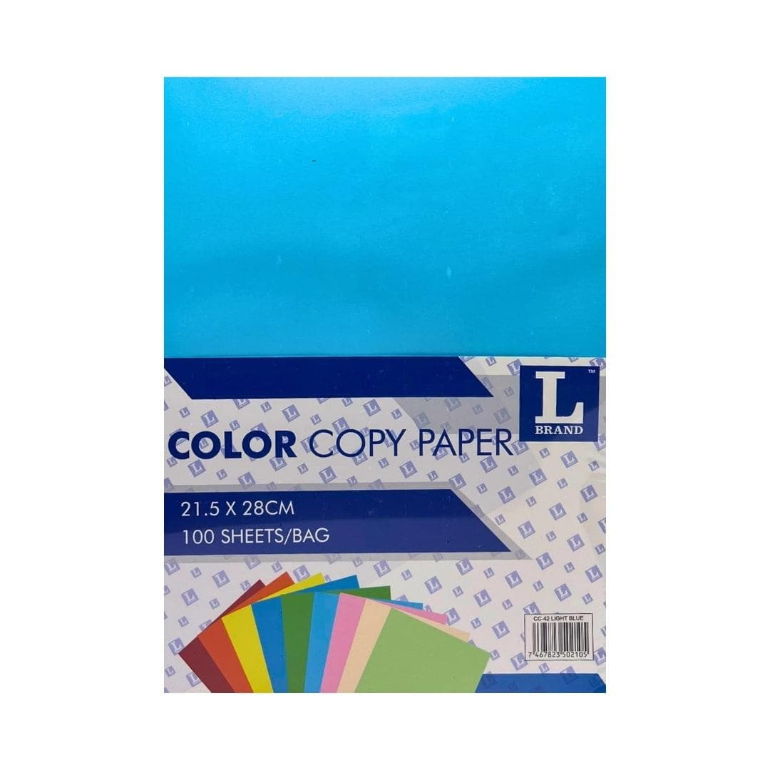 Hojas De Colores Colores Escolares Azul Claro, vista principal