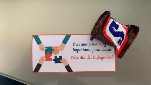 Mensaje en Chocolate, vista principal