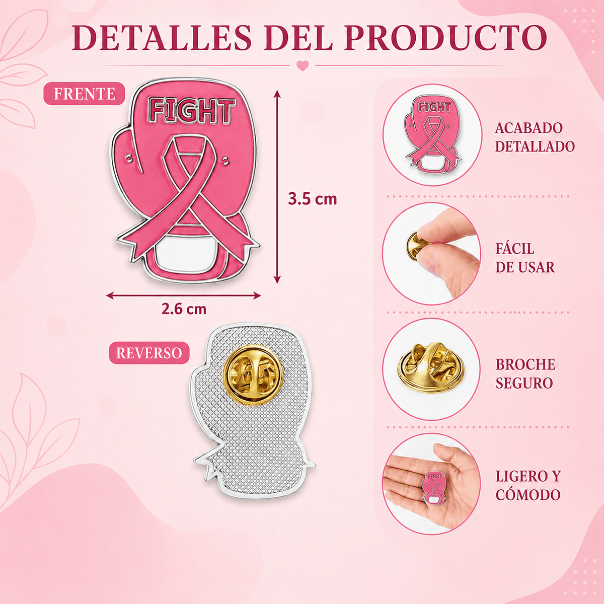 Pin Metálico Lazo, vista principal