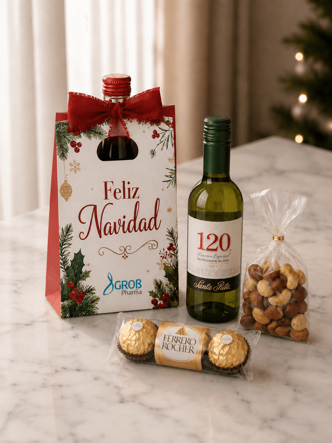 Cesta Vino y Bombones, vista principal
