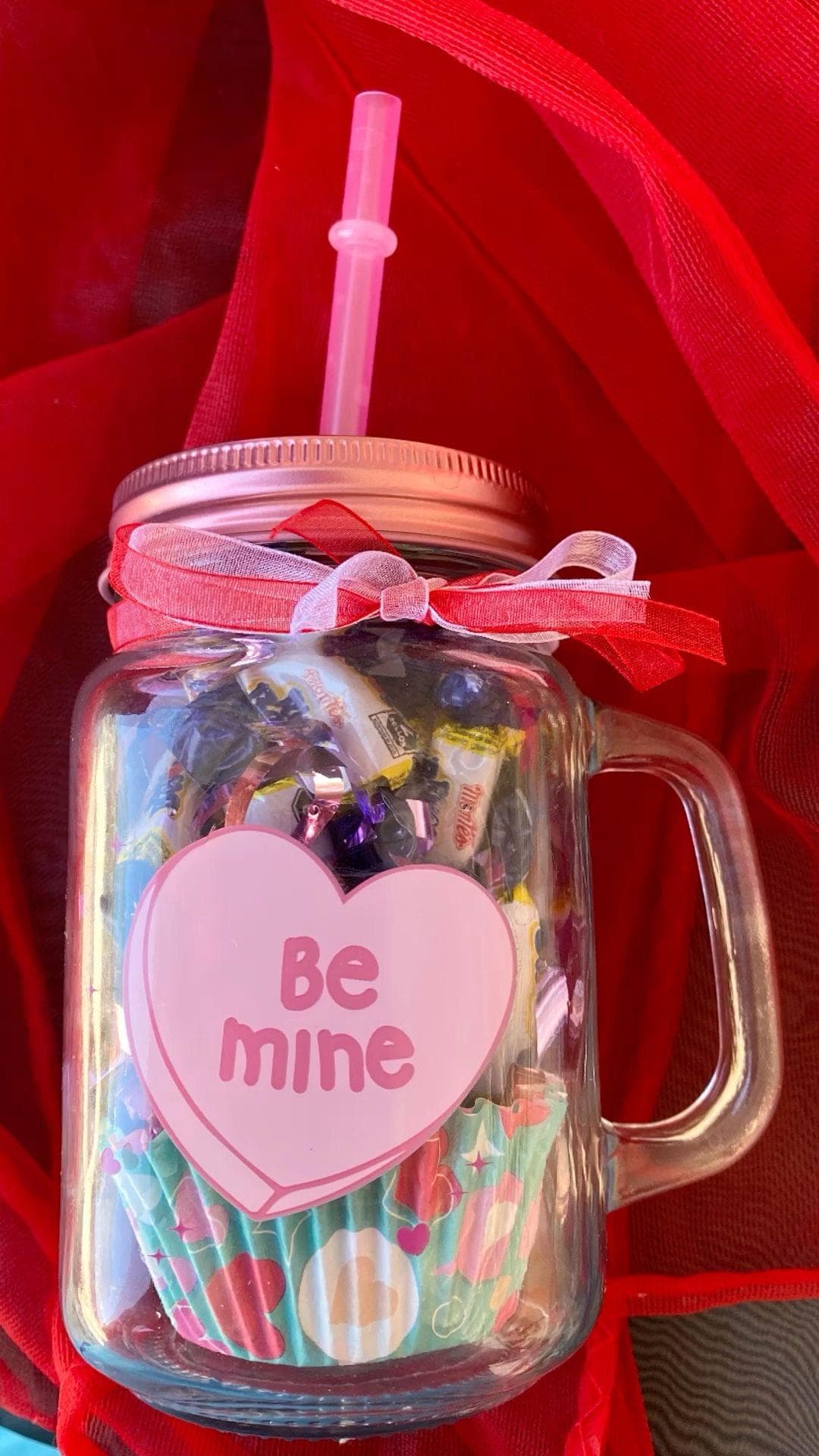 Jarra personalizada con dulces, vista principal