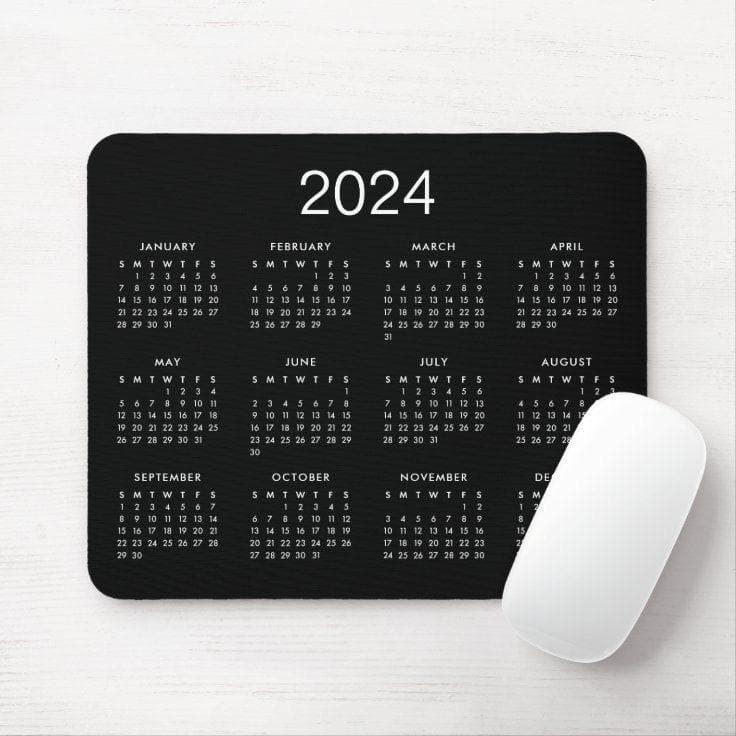 Mouse Pad Calendario, vista principal