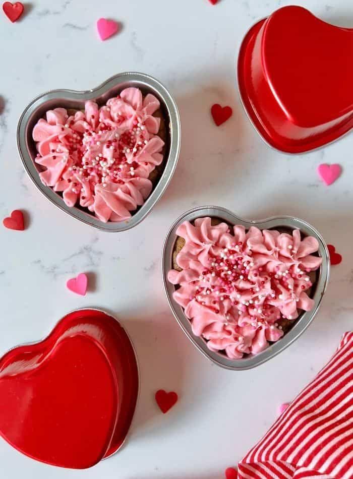 Mini cake corazón de chocolate, vista principal