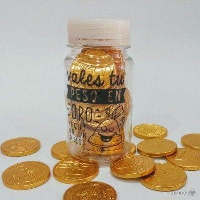 Tesoro de Chocolate: Frasco con Monedas, vista principal