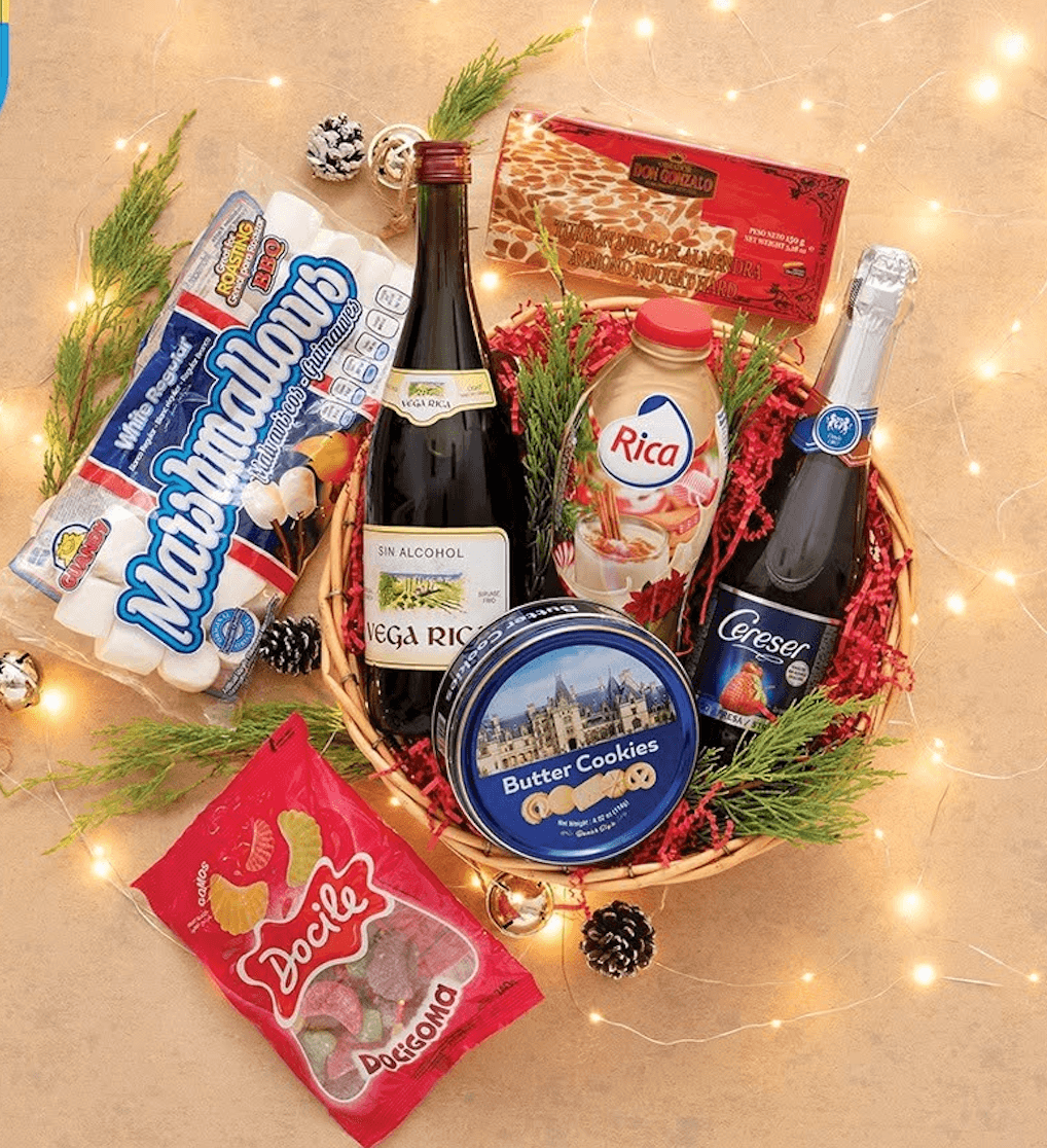 Kit de snacks navideños sin alcohol, vista principal