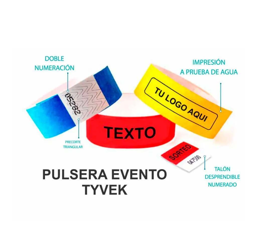 Pulsera de Papel para Eventos, vista principal